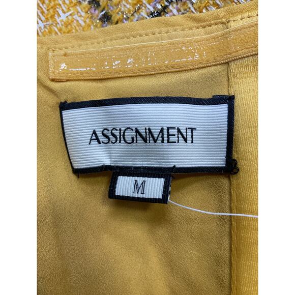 Assignment 'Cady' Yellow Polyester Mini Dress Size M - Picture 4 of 5